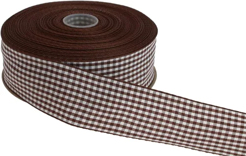 Miniatura 61 de Cinta a cuadros de 50 yardas cada rollo 100% poliéster con borde tejido (1/1-2 pulgadas x 50 yardas, negro)