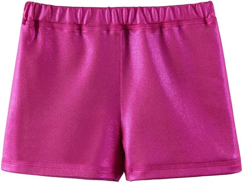 Miniatura 6 de TFJH E Leotardos para gimnasia y niñas, conjuntos de ropa de práctica con pantalones cortos coleteros