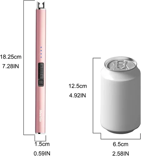 Miniatura 7 de MeeToo Encendedor eléctrico recargable tipo C – Regalos para esposa, hombres, mujeres, nana, arco de plasma USB, a prueba de viento, para velas, Oro