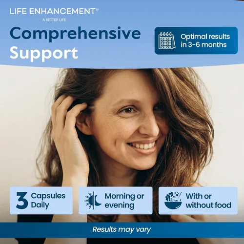 Miniatura 6 de Life Enhancement Root Food - Suplemento optimizador para cabello y uñas para adelgazamiento del cabello - con colágeno VERISOL, biotina RGen