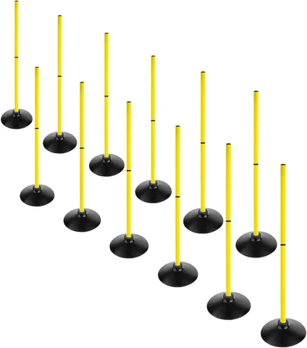 Miniatura 3 de Juego de bastones de agilidad de fútbol Desmontable Deportes Entrenamiento Speed Pole Slalom Poles con Base de goma Equipo de Traning Deportivo