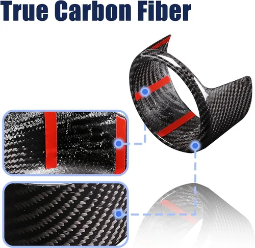 Miniatura 7 de Cubierta de fibra de carbono real para parrilla delantera de automóvil, soporte envolvente para Alfa Romeo Giulia Stelvio 2017-2020 accesorios de 3