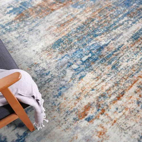 Miniatura 384 de IOHOUZE Alfombra abstracta lavable de 3 x 12 pies para pasillos, antideslizante para cocina, camino de entrada de lana sintética para interiores
