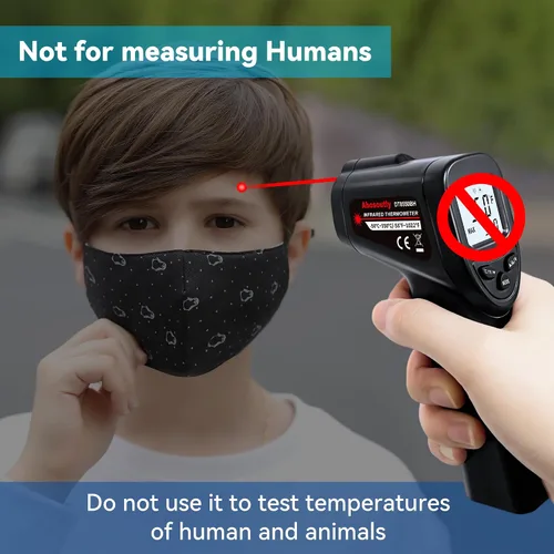 Miniatura 8 de Pistola de temperatura de termómetro infrarrojo (NO para humanos) -58℉~1022℉ (-50℃～550℃) Termómetro láser infrarrojo digital de lectura instantánea