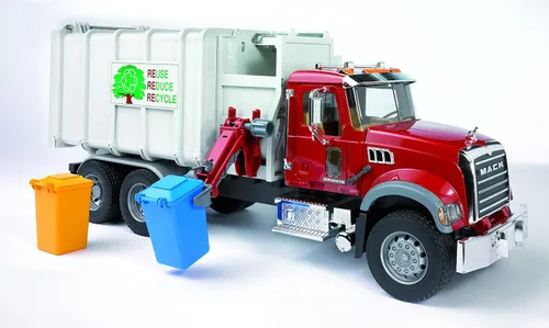 Miniatura 4 de Bruder 02811 Mack Granite Camión de Basura de Carga Lateral