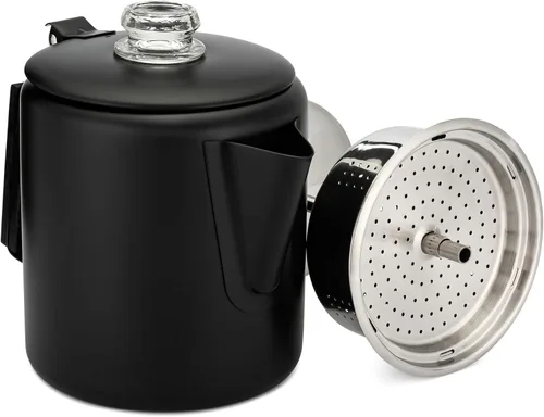 Miniatura 6 de COLETTI Bozeman Negra Cafetera Percoladora — Cafetera de Camping — La Cafetera Percoladora Más Elegante de América – SIN Aluminio ni Plástico