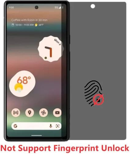 Miniatura 6 de Protector de pantalla de privacidad para Google Pixel 6a, [2 unidades] de vidrio templado antiespía antiarañazos para Google Pixel 6a GB62Z GX7AS