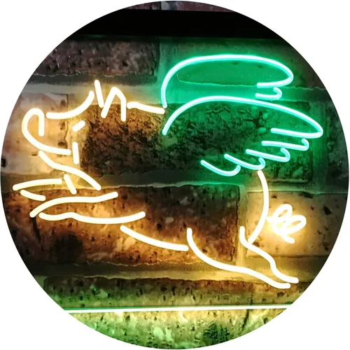 Miniatura 19 de ADVPRO Flying Pig St6s32-i3110-br - Letrero de neón LED de doble color, azul y rojo, 12 x 8.5 pulgadas