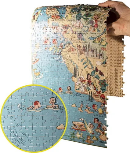 Miniatura 3 de Rompecabezas de mapa de madera de Florida para adultos Estados Unidos de mapa del estado Decorar juegos de rompecabezas de 500 piezas