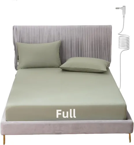 Miniatura 39 de Grounding - Sábana de cama tamaño King con cordón de 15 pies, 90% algodón orgánico + 10% fibra plateada, sábanas conductivas para un mejor sueño
