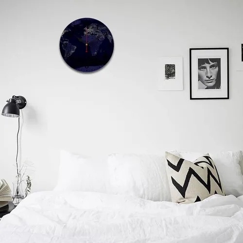 Miniatura 39 de Reloj de pared de madera con mapa del mundo antiguo, estilo nostálgico, Atlas histórico, diseño vintage, impresión de madera, reloj de pared