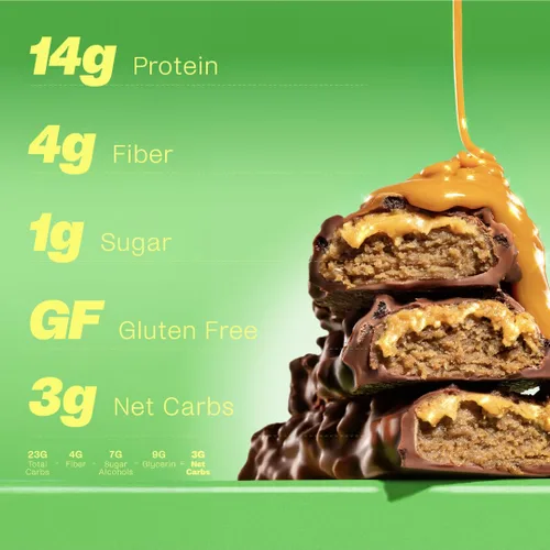 Miniatura 3 de Misfits Barras de proteína vegana – Pan de plátano Barras nutricionales – 0.49 oz de proteína, 0.04 oz de azúcar, a base de plantas, bajas