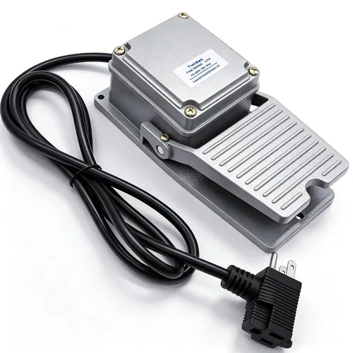 Miniatura 10 de Twidec /10A 250VAC momentáneo antideslizante plástico pedal interruptor SPDT NO NC manos libres negro interruptor de pie para CNC industrial con 3.3