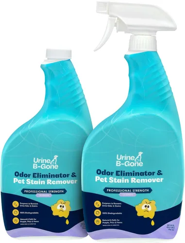 Miniatura 14 de Orine B-Gone, eliminador profesional de olores enzimáticos y removedor de manchas de mascotas, limpiador de orina para humanos, gatos y perros