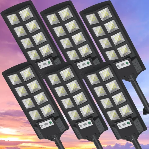 Miniatura 10 de Farolas solares para exteriores, luces LED solares de 20000LM con control remoto, luces con sensor de movimiento, para exteriores, patio, garaje
