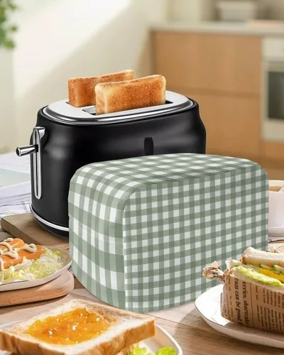 Miniatura 5 de Cubierta para tostadora de 4 rebanadas verde salvia, cubierta para electrodomésticos, tostadora, a prueba de polvo, protectores de huellas