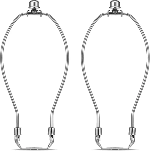 Miniatura 22 de Juego de 2 soportes desmontables para arpa de lámpara de 7 pulgadas para lámparas de mesa y de pie, soporte resistente para pantalla de lámpara
