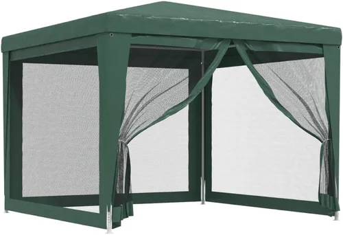 Miniatura 11 de vidaXL Gazebo, Tienda de campaña con 4 paredes laterales de malla, toldo de refugio para eventos de fiesta al aire libre, pabellón de glorieta