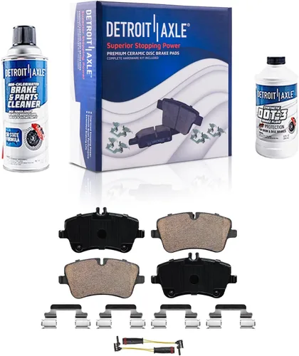 Miniatura 145 de Detroit Axle - Pastillas de Freno Delantero Izquierdo Reemplazo de Pinza de Disco para Dodge Ram 1500 Dakota Mitsubishi Raider - Juego de 3 piezas