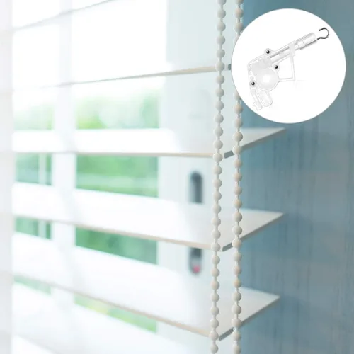 Miniatura 3 de Varita inclinadora universal de perfil bajo, 4 piezas para persianas horizontales de 2 pulgadas, mecanismo de inclinación, conexión de gancho