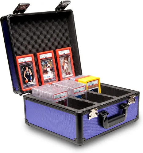 Miniatura 13 de SLAB ARMOR - Caja de almacenamiento de tarjetas graduadas de 3 filas, estuche de losa PSA para tarjetas graduadas con capacidad para más de 120 Negro