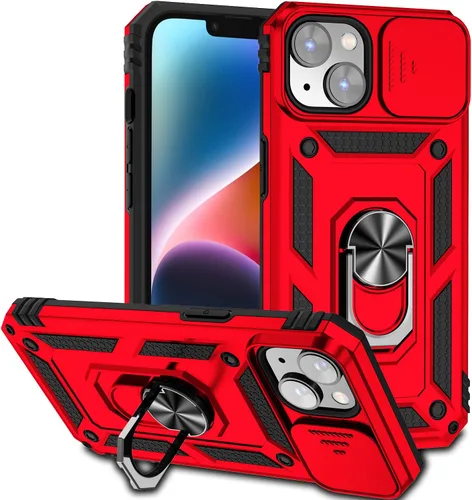 Miniatura 40 de Funda magnética compatible con iPhone 14 Pro de 6.1 pulgadas, funda magnética para iPhone 14 Pro con cubierta de cámara y soporte de grado militar