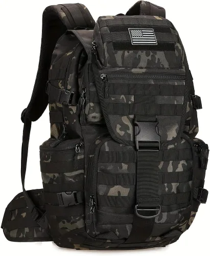 Miniatura 27 de Mochila de senderismo para acampar de 100L, mochila táctica militar Molle, mochila de senderismo ligera impermeable, Grande Citycamo