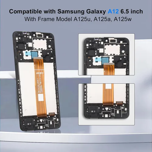 Miniatura 8 de para Samsung Galaxy A12 Reemplazo de pantalla, con marco, pantalla LCD de 6.6 pulgadas digitalizador para Samsung A125U, S127DL, A125A, A125W