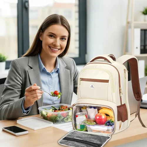 Miniatura 7 de MATEIN Mochila de almuerzo para mujer, resistente mochila térmica térmica para profesores, enfermeras, para trabajo, universidad, viajes, elegante