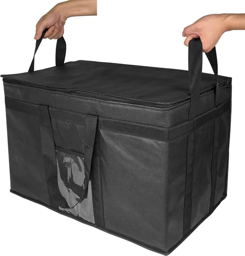 Miniatura 4 de Yalin XXXL - Bolsa térmica grande con aislamiento, enfriador de espuma de poliestireno para mantener los alimentos calientes o fríos, bolsa Negro