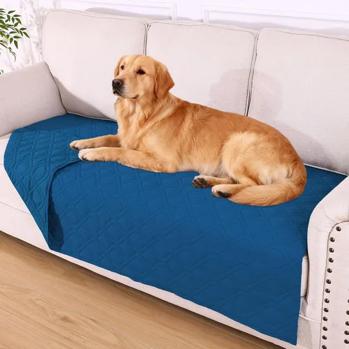 Miniatura 58 de hyha Manta impermeable para perros, manta reversible para cama de mascotas, funda suave para sofá/sillón lavable para perros, fundas impermeables