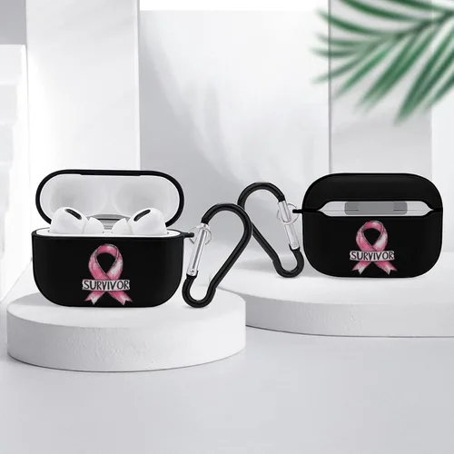 Miniatura 4 de Breast Cancer Survivor Hard Case Compatible with AirPods Pro 2nd / 1st Generation Cover with Keychain