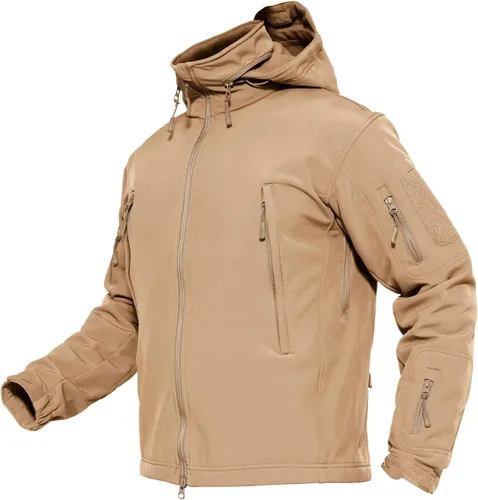 MAGCOMSEN - Chaqueta táctica para hombre, de invierno, con forro polar y bolsillos múltiples, para esquiar, impermeable, forrada