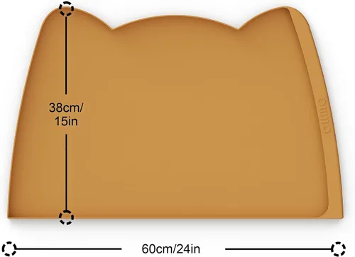 Miniatura 8 de OHMO - Tapete de silicona para alimentos para gatos, tapete de alimentación de mascotas para el piso, antideslizante e impermeable, bandeja de agua