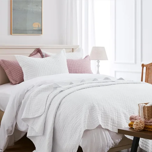 Miniatura 19 de SunStyle Home Colchas Tamaño Queen Verde Oliva, Cubrecamas Edredón Ligero, Juego de Ropa de Cama Tamaño Full Queen, Colcha Coverlet con Costuras 01