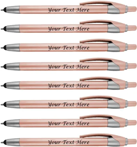 Miniatura 14 de Paquete de 300 bolígrafos personalizados con logotipo o texto, para marketing, fiestas y eventos, lápiz capacitivo 2 en 1 y bolígrafo compatible