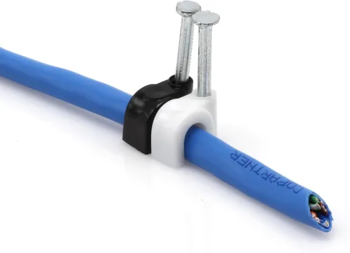 Miniatura 8 de THE CIMPLE CO Clips de cable coaxiales individuales de 1/4 de pulgada – Sujetadores de cable para interiores y exteriores para coaxial, Ethernet