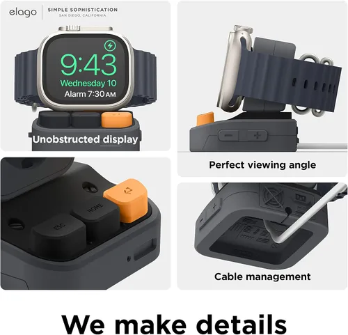 Miniatura 6 de elago Soporte W9 compatible con Apple Watch Ultra3/Ultra2/Ultra/11/10/9/8/7/6/5/4/3/2/1/SE3/SE2/SE1
