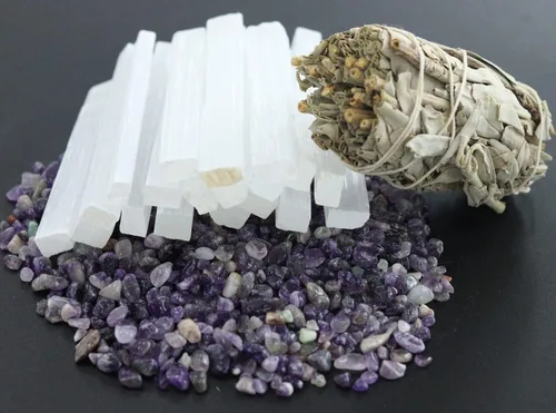 Miniatura 6 de XIANNVXI Palitos de selenita de 4 pulgadas, 12 varitas grandes de cristal de selenita blanco crudo, cristales crudos a granel para curación