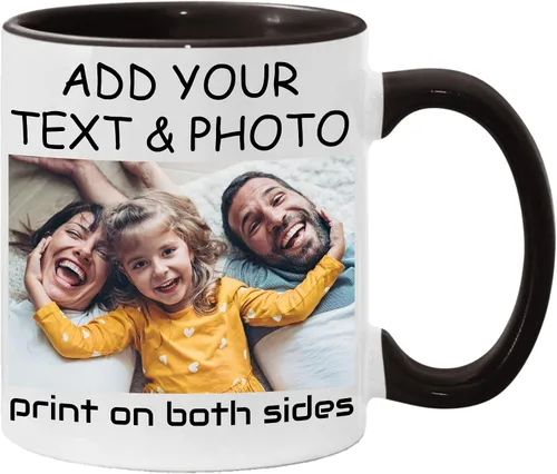 Miniatura 21 de Taza de café personalizada, crea un regalo único con tus fotos, texto y nombres, perfecta para mamá, papá, amigos y ocasiones especiales, 11 onzas