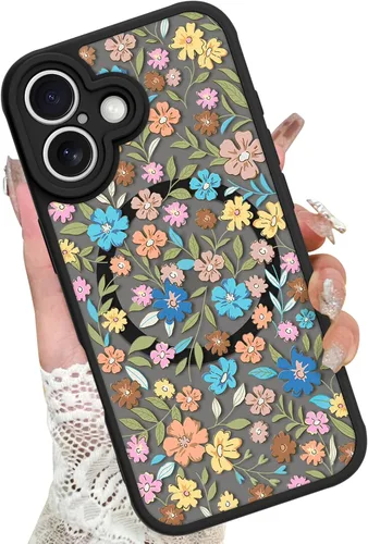 Miniatura 47 de KANGHAR - Funda para iPhone 11 [Compatible con Magsafe] Patrón estampado de leopardo Lindo guepardo Funda protectora magnética para niñas, mujeres