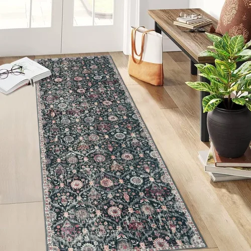 Miniatura 86 de Lahome - Alfombra de marroquí tejida, alfombra para cocina, pasillo, antideslizante, pasillo para entrada, pasillo de lavadero, dormitorio, 274 x