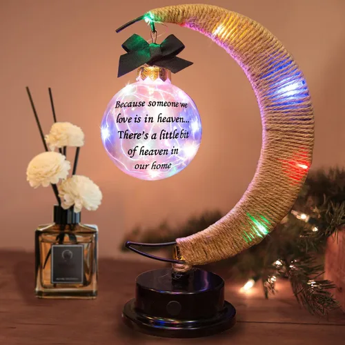 Miniatura 11 de Linterna de simpatía - Recuerdo de luna por la pérdida de un ser querido; regalo de duelo en honor a la madre, padre - Condolencias funerarias