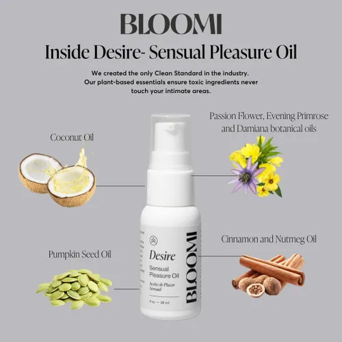 Miniatura 2 de Bloomi Desire Aceite corporal, 0.9 onzas, aceite de masaje ligero sin fragancia para relajación, cuidado de la piel calmante y terapia hidratante