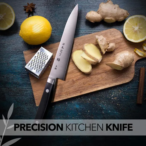 Miniatura 5 de Kagayaki CarboNext - Cuchillo de chef japonés, KC-1ES profesional, cuchillo de cocina profesional de acero de alto carbono con mango ergonómico