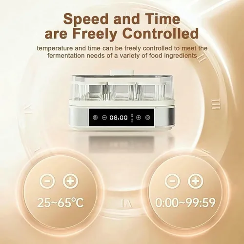 Miniatura 3 de Máquina automática para hacer yogur, fermentador de yogur eléctrico digital con control de temperatura y tiempo, máquina fermentadora de masa Natto