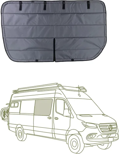 VanEssential Cubierta Magnética Aislante para Ventana de Oscurecimiento Total Diseñada para Puerta Corredera Mercedes-Benz NCV3 y VS30 con Marco de