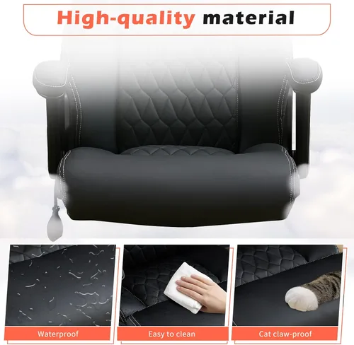 Miniatura 4 de Silla de oficina grande y alta de 700 libras, silla de escritorio ejecutiva resistente con soporte lumbar inflable, asiento acolchado extra ancho
