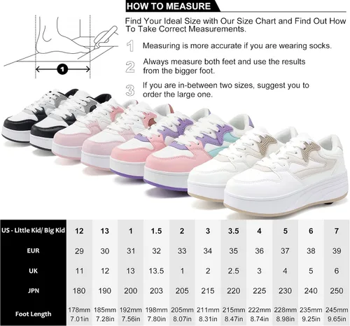 Miniatura 5 de Zapatillas de patinaje con ruedas desmontables para niños y niñas, calzado deportivo blanco/caqui