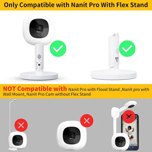 Miniatura 2 de iTODOS Soporte para Monitor de Bebé Compatible con Monitor de Bebé Inteligente Nanit Pro y Soporte Flexible para Monitor de Bebé, Soporte de Monitor